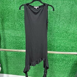 Reformation Black Asymmetrical Dress